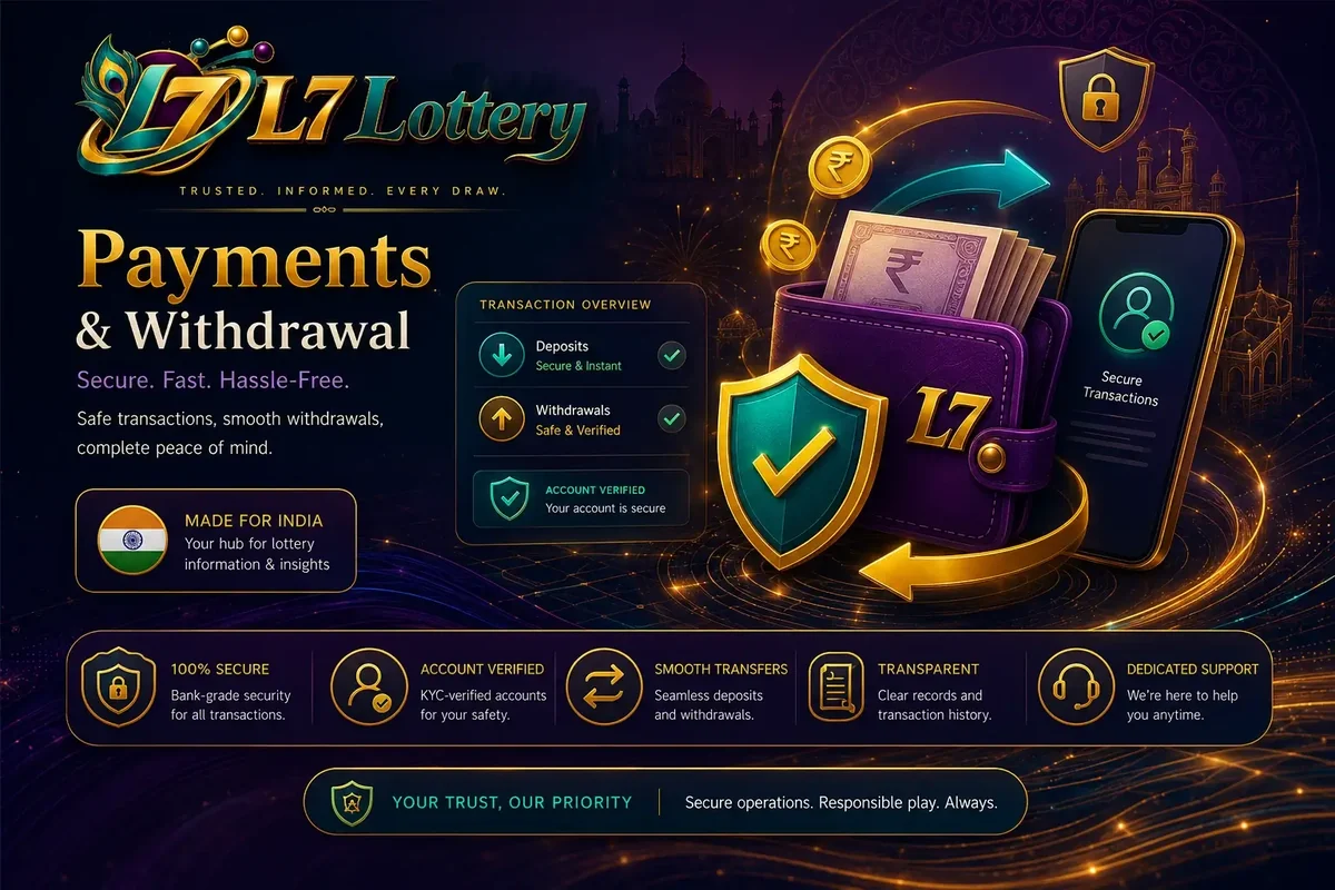 L7 Lottery payment and transaction information